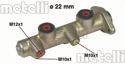 050167 METELLI Главный тормозной цилиндр