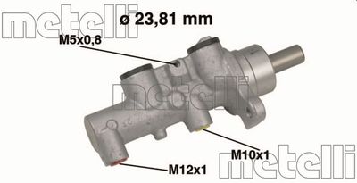 050462 METELLI Главный тормозной цилиндр