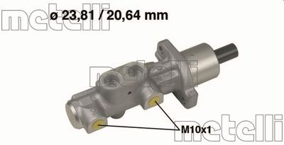 050575 METELLI Главный тормозной цилиндр