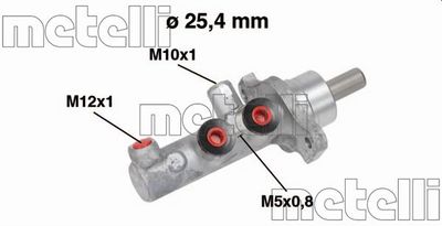 050570 METELLI Главный тормозной цилиндр