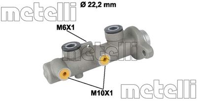 050763 METELLI Главный тормозной цилиндр