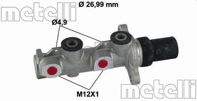 050798 METELLI Главный тормозной цилиндр