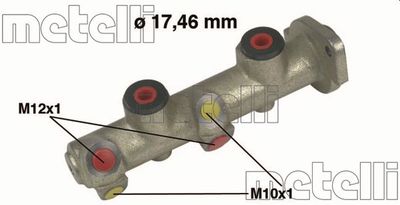 050143 METELLI Главный тормозной цилиндр