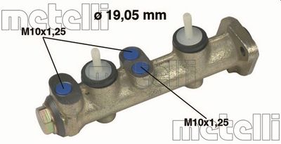 050051 METELLI Главный тормозной цилиндр