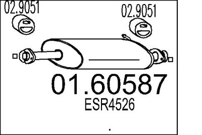 0160587 MTS Глушитель выхлопных газов конечный