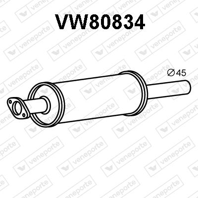 VW80834 VENEPORTE Предглушитель выхлопных газов