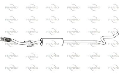 P17037 FENNO Средний глушитель выхлопных газов