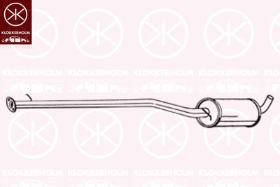 287171 KLOKKERHOLM Средний глушитель выхлопных газов