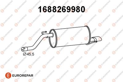 1688269980 EUROREPAR Глушитель выхлопных газов конечный