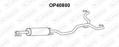 OP40800 VENEPORTE Предглушитель выхлопных газов