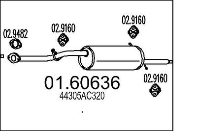 0160636 MTS Глушитель выхлопных газов конечный
