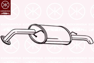 128025 KLOKKERHOLM Глушитель выхлопных газов конечный