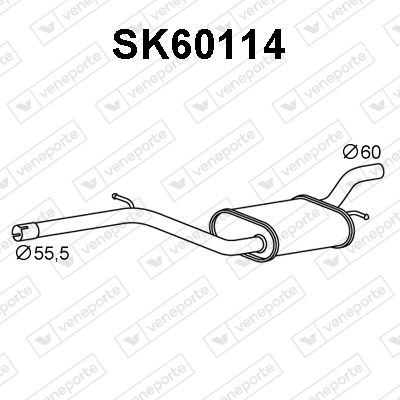 SK60114 VENEPORTE Глушитель выхлопных газов конечный