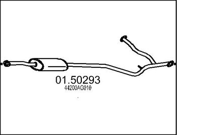0150293 MTS Средний глушитель выхлопных газов