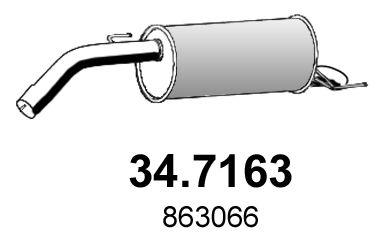 347163 ASSO Глушитель выхлопных газов конечный