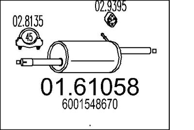 0161058 MTS Глушитель выхлопных газов конечный