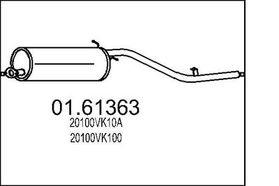 0161363 MTS Глушитель выхлопных газов конечный