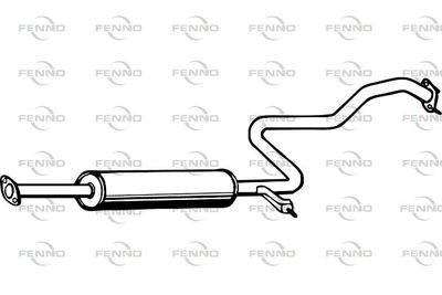 P4202 FENNO Средний глушитель выхлопных газов