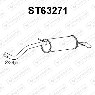 ST63271 VENEPORTE Глушитель выхлопных газов конечный