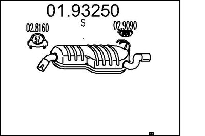 0193250 MTS Глушитель выхлопных газов конечный