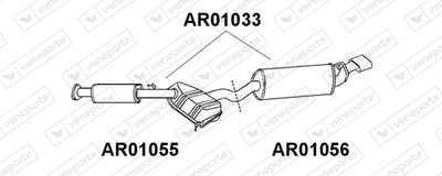 AR01056 VENEPORTE Глушитель выхлопных газов конечный