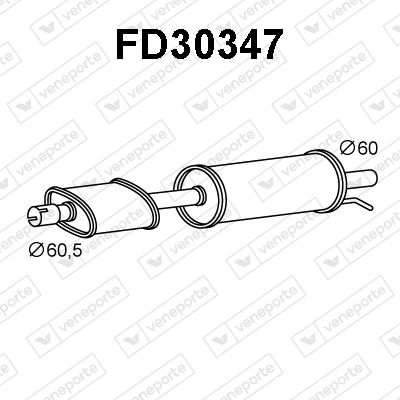 FD30347 VENEPORTE Глушитель выхлопных газов конечный