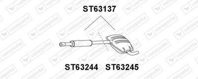 ST63137 VENEPORTE Предглушитель выхлопных газов