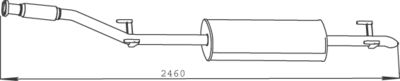 50481 DINEX Глушитель выхлопных газов конечный