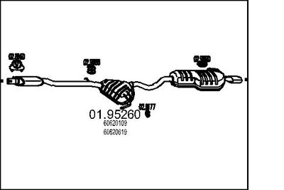 0195260 MTS Глушитель выхлопных газов конечный