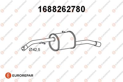 1688262780 EUROREPAR Глушитель выхлопных газов конечный
