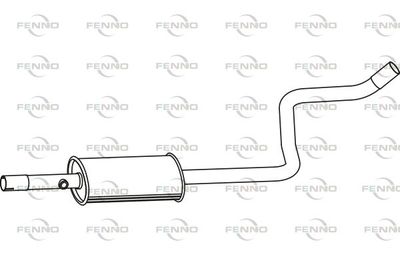 P3818 FENNO Средний глушитель выхлопных газов