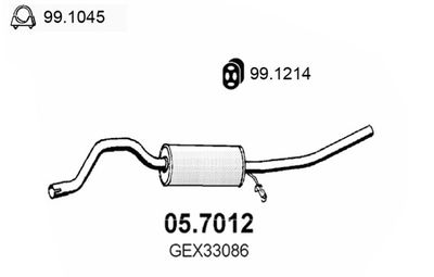 057012 ASSO Глушитель выхлопных газов конечный