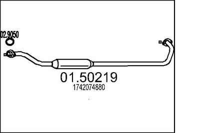 0150219 MTS Средний глушитель выхлопных газов