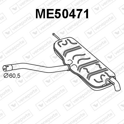 ME50471 VENEPORTE Глушитель выхлопных газов конечный