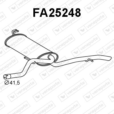 FA25248 VENEPORTE Глушитель выхлопных газов конечный