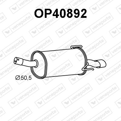 OP40892 VENEPORTE Глушитель выхлопных газов конечный