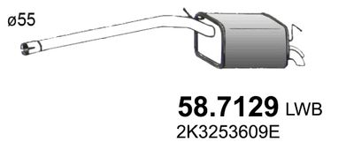 587129 ASSO Глушитель выхлопных газов конечный