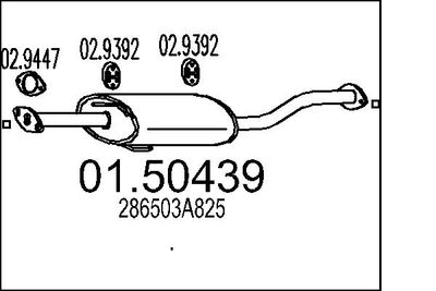 0150439 MTS Средний глушитель выхлопных газов