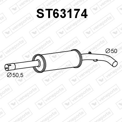 ST63174 VENEPORTE Предглушитель выхлопных газов