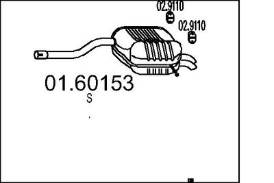 0160153 MTS Глушитель выхлопных газов конечный