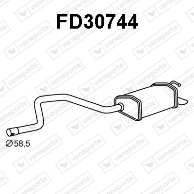 FD30744 VENEPORTE Глушитель выхлопных газов конечный