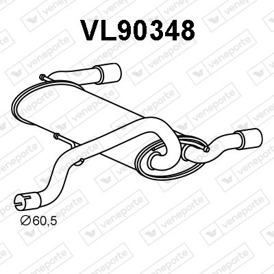 VL90348 VENEPORTE Глушитель выхлопных газов конечный