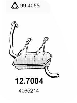 127004 ASSO Глушитель выхлопных газов конечный