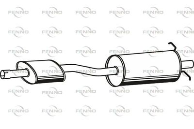P2492 FENNO Средний глушитель выхлопных газов