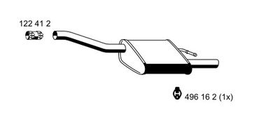 313209 ERNST Глушитель выхлопных газов конечный