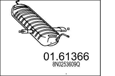 0161366 MTS Глушитель выхлопных газов конечный
