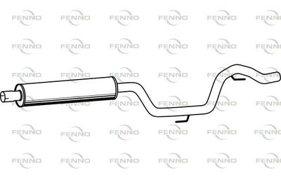 P53001 FENNO Средний глушитель выхлопных газов