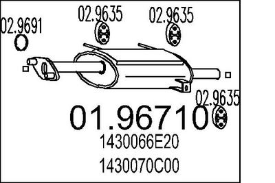 0196710 MTS Глушитель выхлопных газов конечный