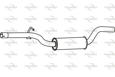 P7188 FENNO Средний глушитель выхлопных газов