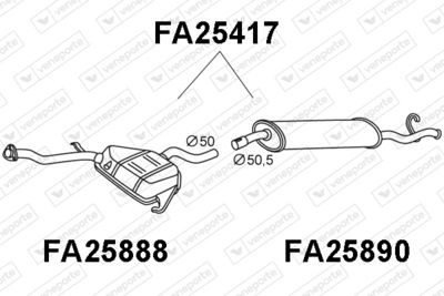 FA25417 VENEPORTE Глушитель выхлопных газов конечный